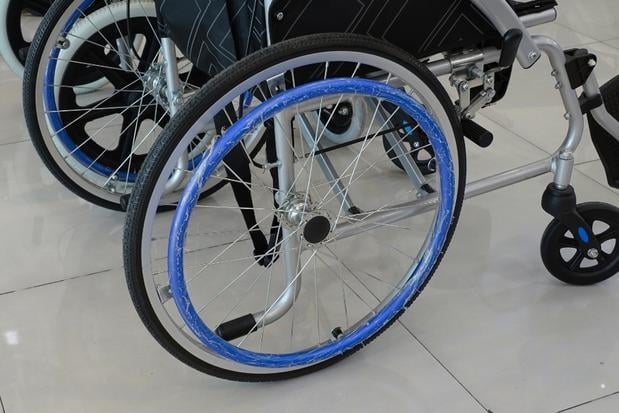 blue wheelchair