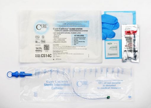 cure catheter closed system insertion supplies kit