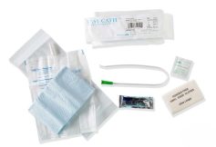 Rusch-EasyCath-Coude-Catheter-Kit with insertion supplies